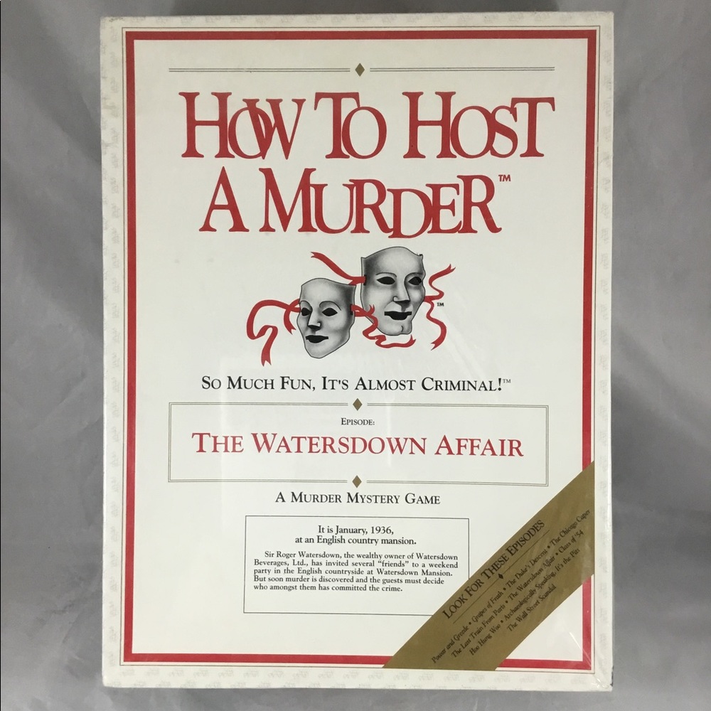 Vintage How to Host a Murder Board Game